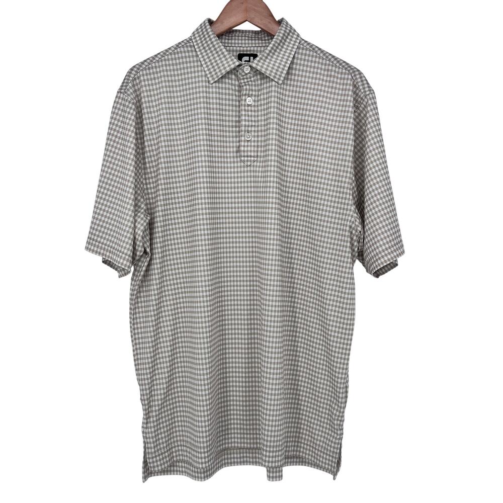 FJ FootJoy Polo Shirt Mens Large Golf Casual Short‎ Sleeve
